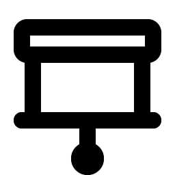projector screen bold icon