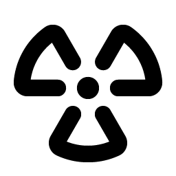 radioactive bold icon