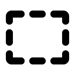 rectangle dashed bold icon