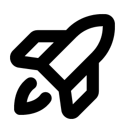 rocket launch bold icon