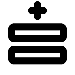 rows plus top bold icon