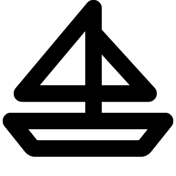 sailboat bold icon