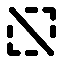 selection slash bold icon