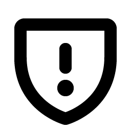 shield warning bold icon