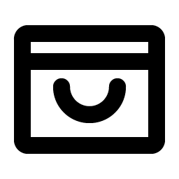 shopping bag open bold icon