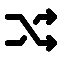 shuffle angular bold icon