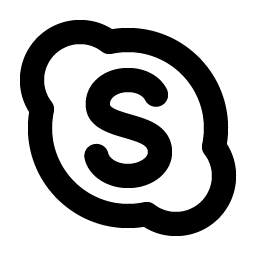 skype logo bold icon