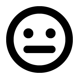 smiley meh bold icon