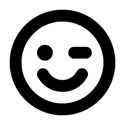 smiley wink bold icon