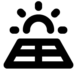 solar panel bold icon