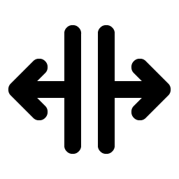 split horizontal bold icon