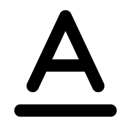 text a underline bold icon