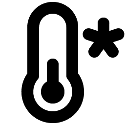 thermometer cold bold icon