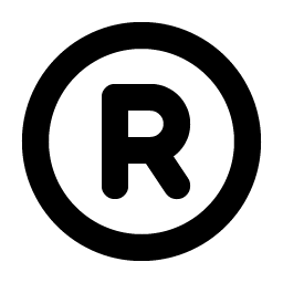 trademark registered bold icon