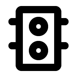 traffic signal bold icon