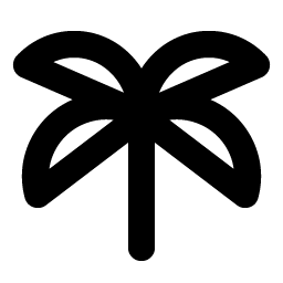tree palm bold icon