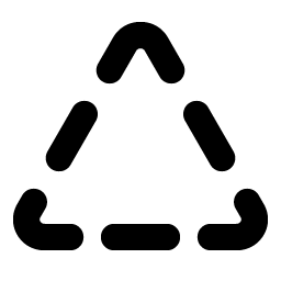 triangle dashed bold icon