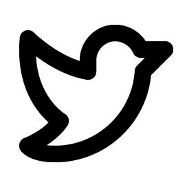 twitter logo bold icon