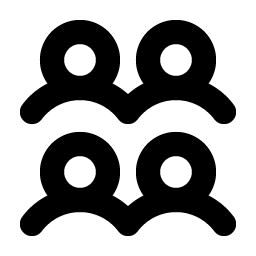 users four bold icon