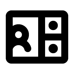 video conference bold icon