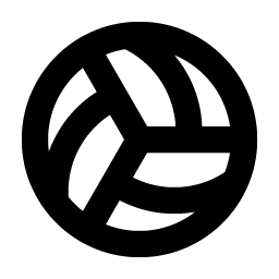 volleyball bold icon