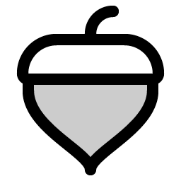 acorn duotone icon