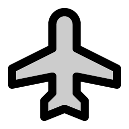 airplane duotone icon