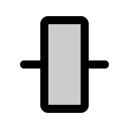 align center vertical simple duotone icon