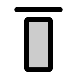 align top simple duotone icon