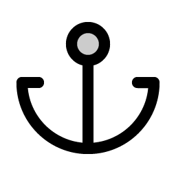 anchor simple duotone icon