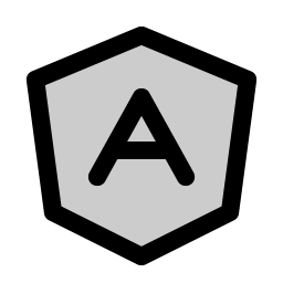 angular logo duotone icon