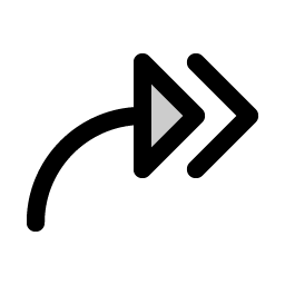 arrow bend double up right duotone icon