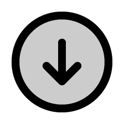 arrow circle down duotone icon