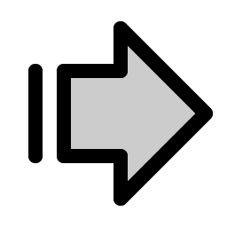 arrow fat line right duotone icon