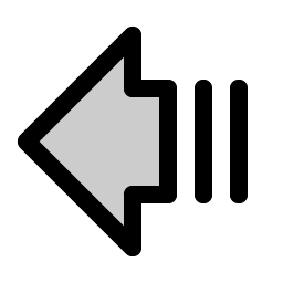 arrow fat lines left duotone icon