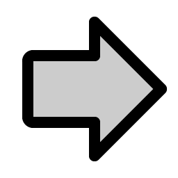 arrow fat right duotone icon