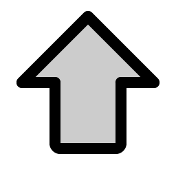 arrow fat up duotone icon