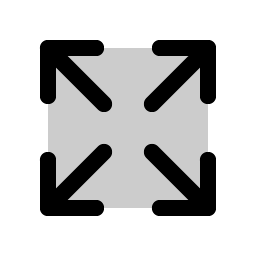 arrows out duotone icon