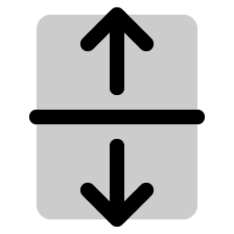 arrows out line vertical duotone icon