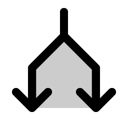 arrows split duotone icon