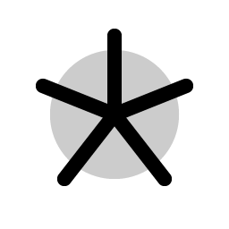 asterisk simple duotone icon