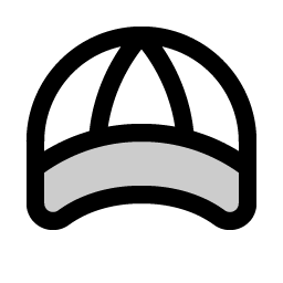 baseball cap duotone icon