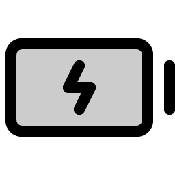 battery charging duotone icon