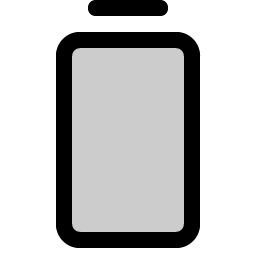 battery vertical empty duotone icon