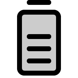 battery vertical high duotone icon