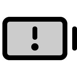 battery warning duotone icon
