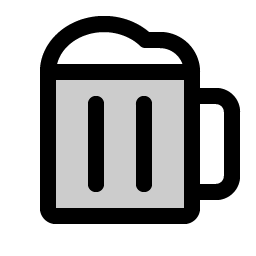 beer stein duotone icon