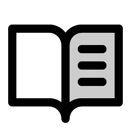book open text duotone icon