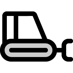 bulldozer duotone icon