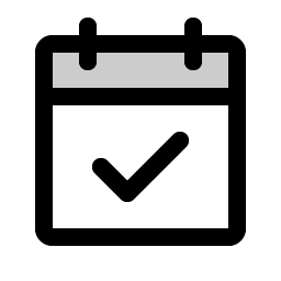 calendar check duotone icon